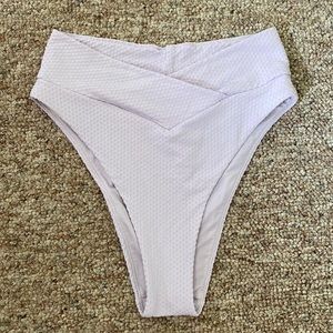 Aerie jacquard high cut cheeky bikini bottom, M